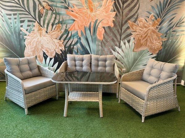 SET MOBILIER RATAN GRADINA SI TERASA ARITA, 4 LOCURI