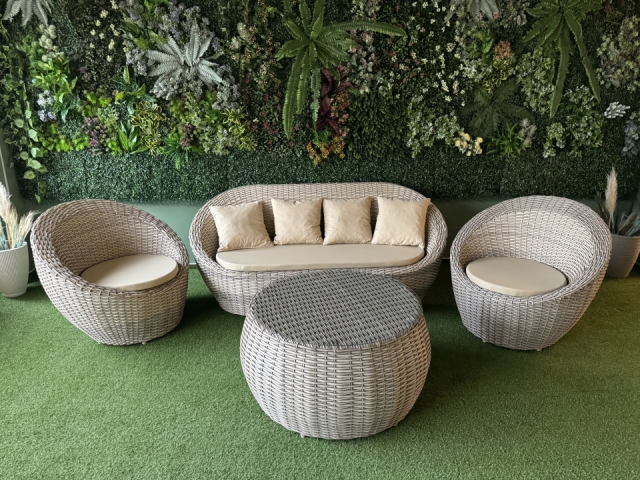 SET MOBILIER RATAN GRADINA SI TERASA ASOS, 5 LOCURI