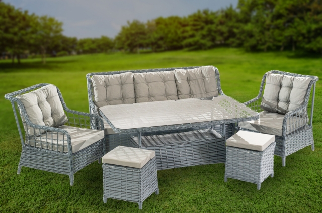 SET MOBILIER RATAN GRADINA SI TERASA LENA 7 LOCURI