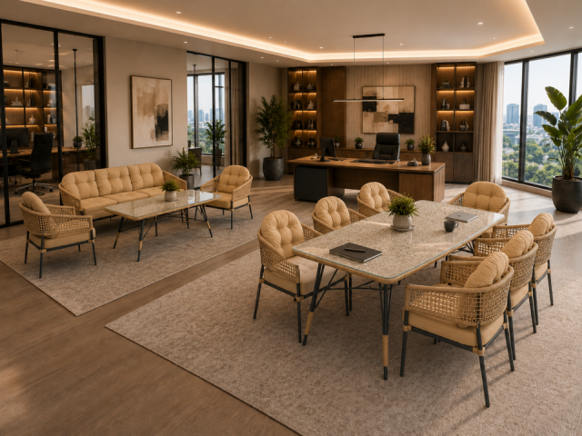 SET MOBILIER TERASA GRADINA NOVA 6 LOCURI, RATAN SINTETIC