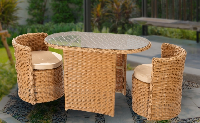 SET MOBILIER TERASA GRADINA RATAN SINTETIC MINOX, 2 LOCURI