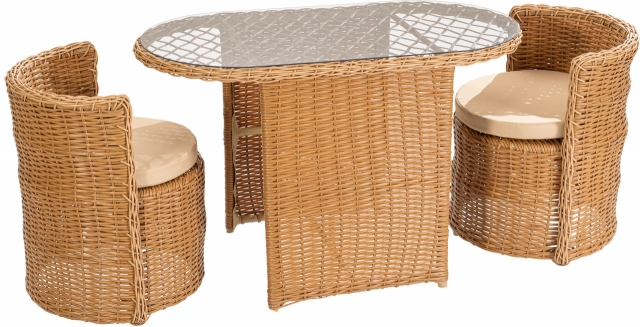 SET MOBILIER TERASA GRADINA RATAN SINTETIC MINOX, 2 LOCURI